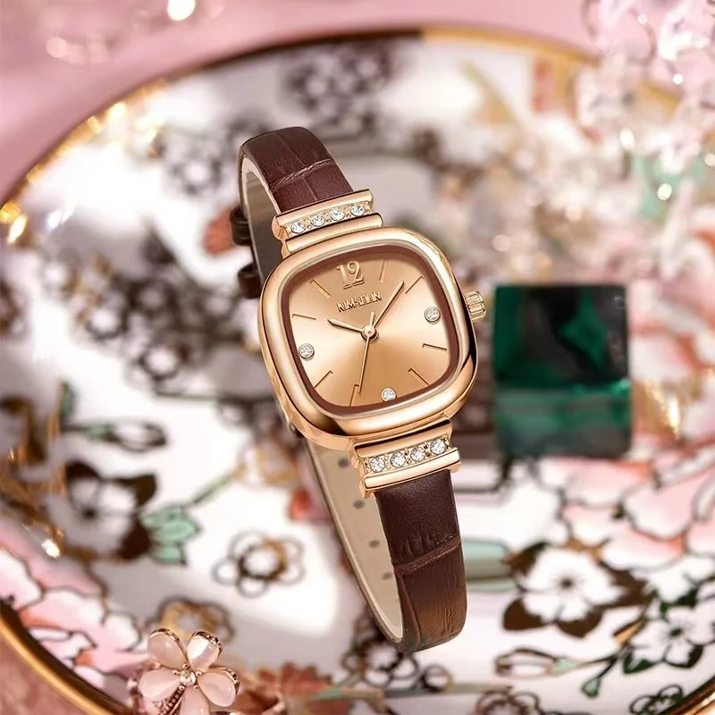 

Часы наручные женские кварцевые с кожаным ремешком, Модные Элегантные Аналоговые водонепроницаемые люксовые