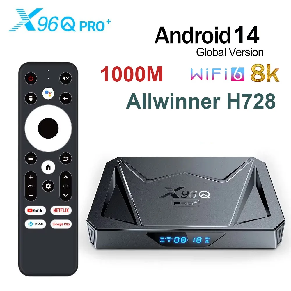 Новейшая ТВ-приставка X96Q PRO+ Android 14 4 ГБ 32 ГБ Allwinner H728 ...