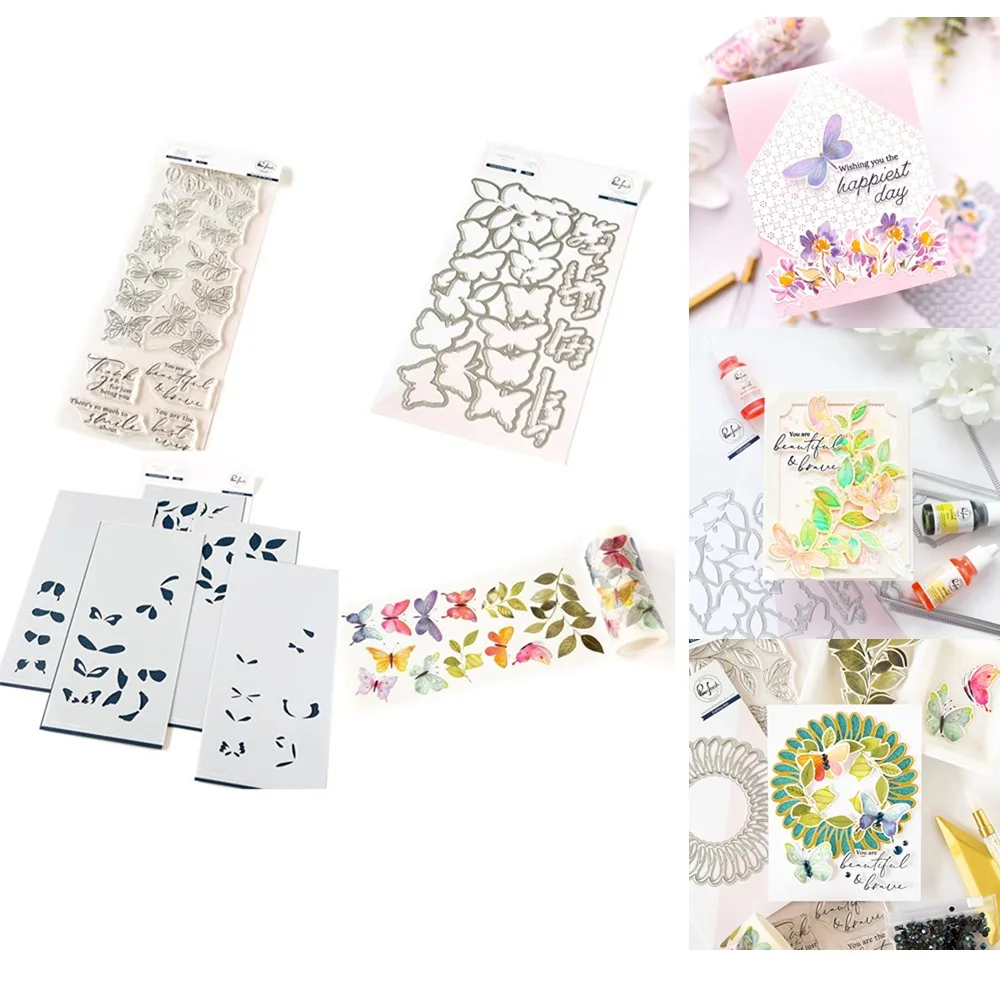 Расходные материалы серия бабочек металлические штампы и трафарет для тиснения