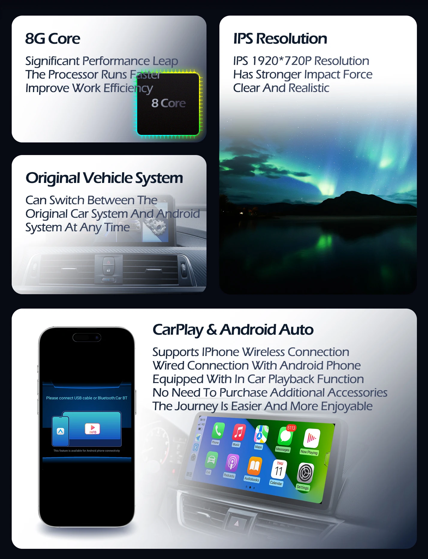 12 3-дюймовый для Audi Q5L 2018-2022 1920*720P CarPlay Android Автомобильный радиоприемник Видео