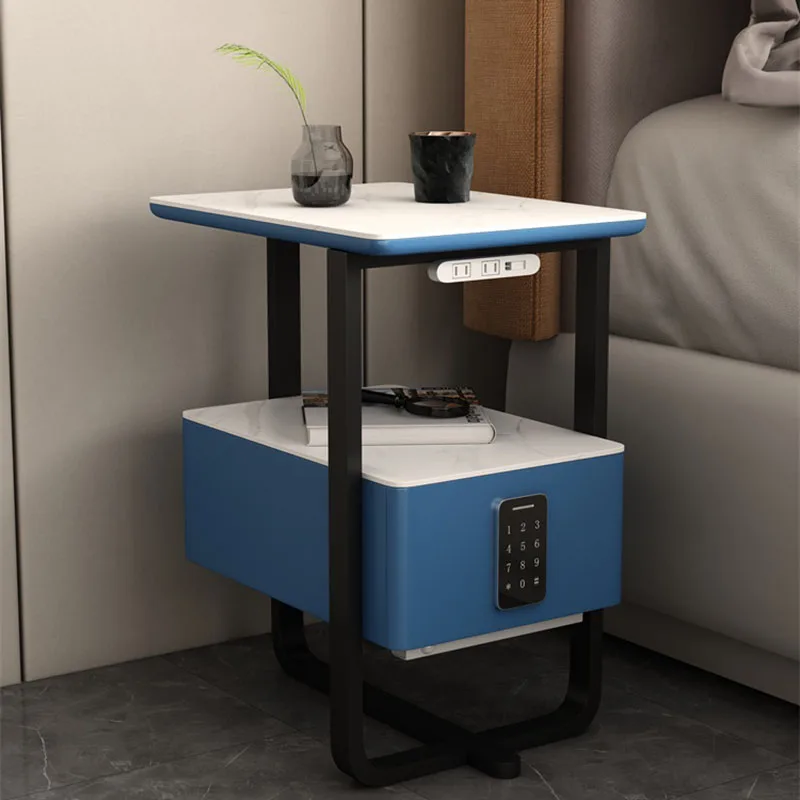 

Mobile Storage Bedside Table Small Apartment Nordic Modern Luxury Nightstand Dresser Cajones De Dormitorio Bedrooms Furniture