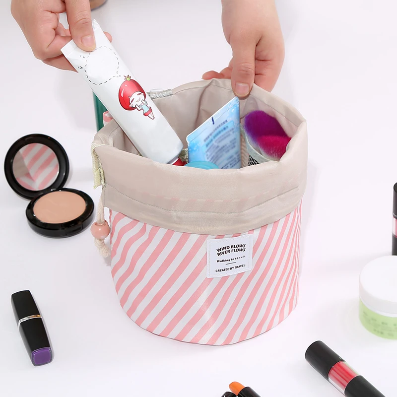 

Woman Makeup Storage Bag Drawstring Cosmetic Organizer Travel Toiletry Wash Case Eye Shadow Brush Lipstick Accessories Supplies