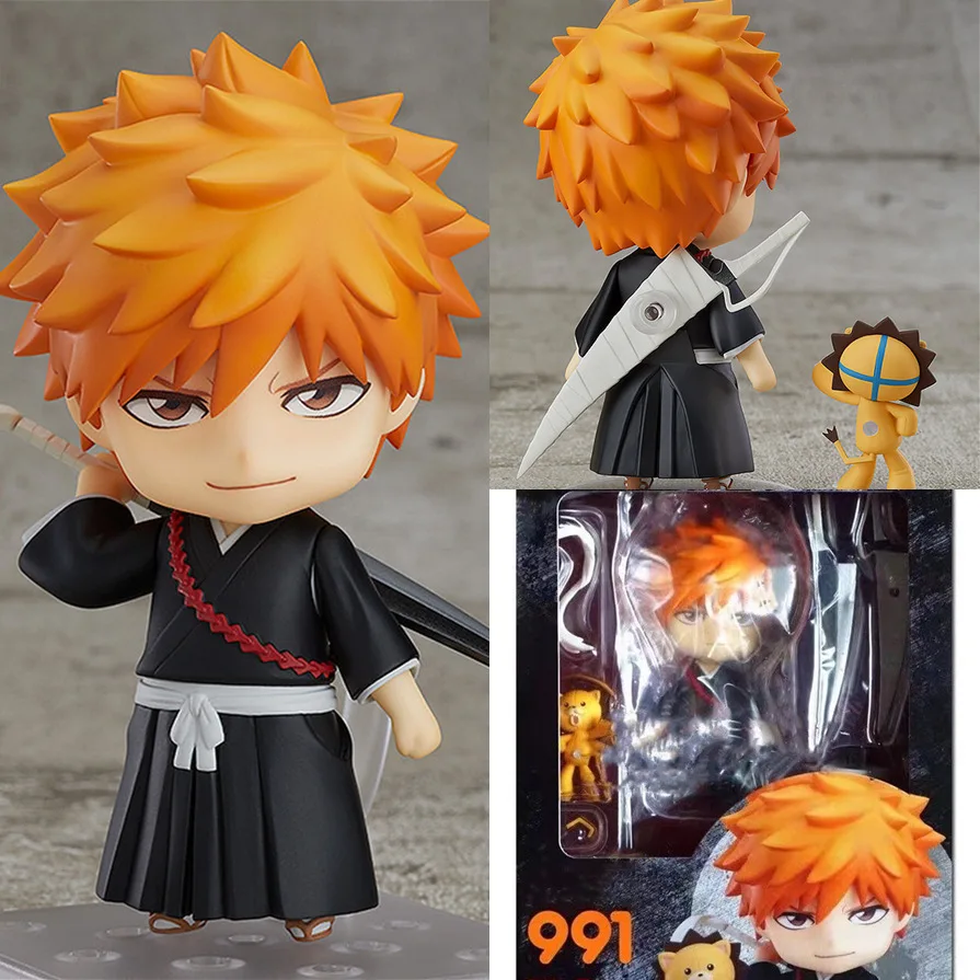 

Аниме отбеливатель Q Version Kurosaki Ichigo 991 # ПВХ фигурка Коллекционная модель игрушки 10 см