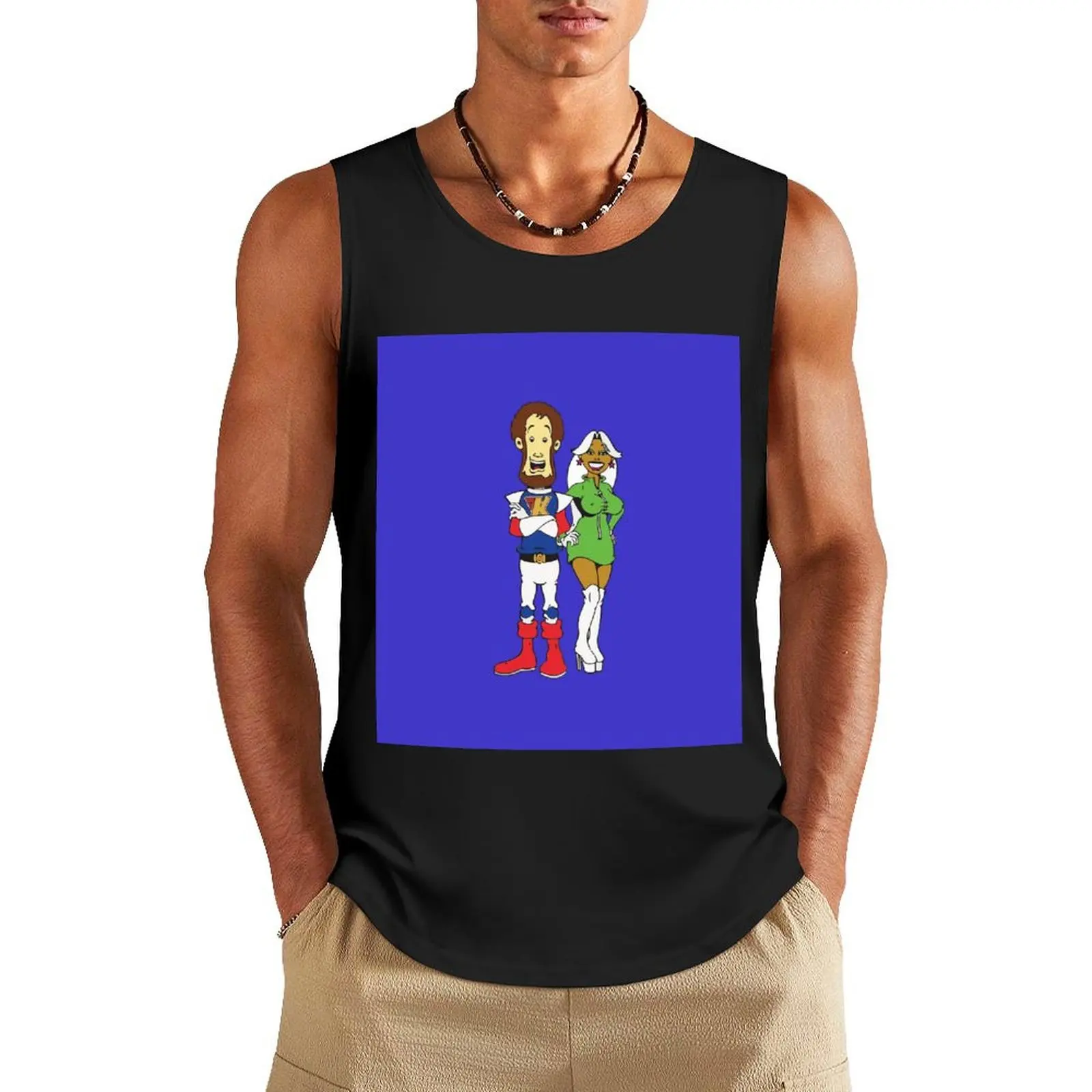 Капитан Кремmen - Kenny Everett Tank Top футболка с мышцами для бодибилдинга мужская