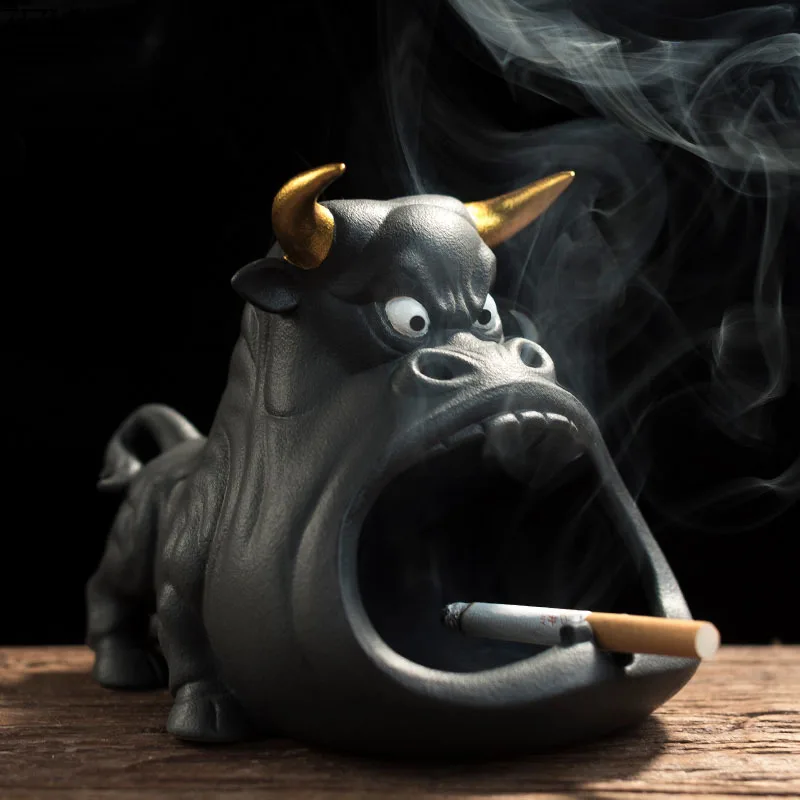 

Оригинальная пепельница из мультфильма «Корова», пепельница для защиты от летания, большая емкость для дома, гостиной, керамическая пепельница, украшение для дома, подарок для парня