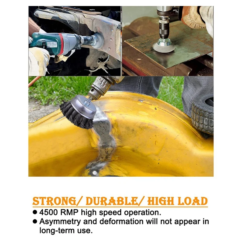 Набор щеток с узелком набор из 3-дюймовых шестигранным хвостовиком 1/4 дюйма 4 шт.