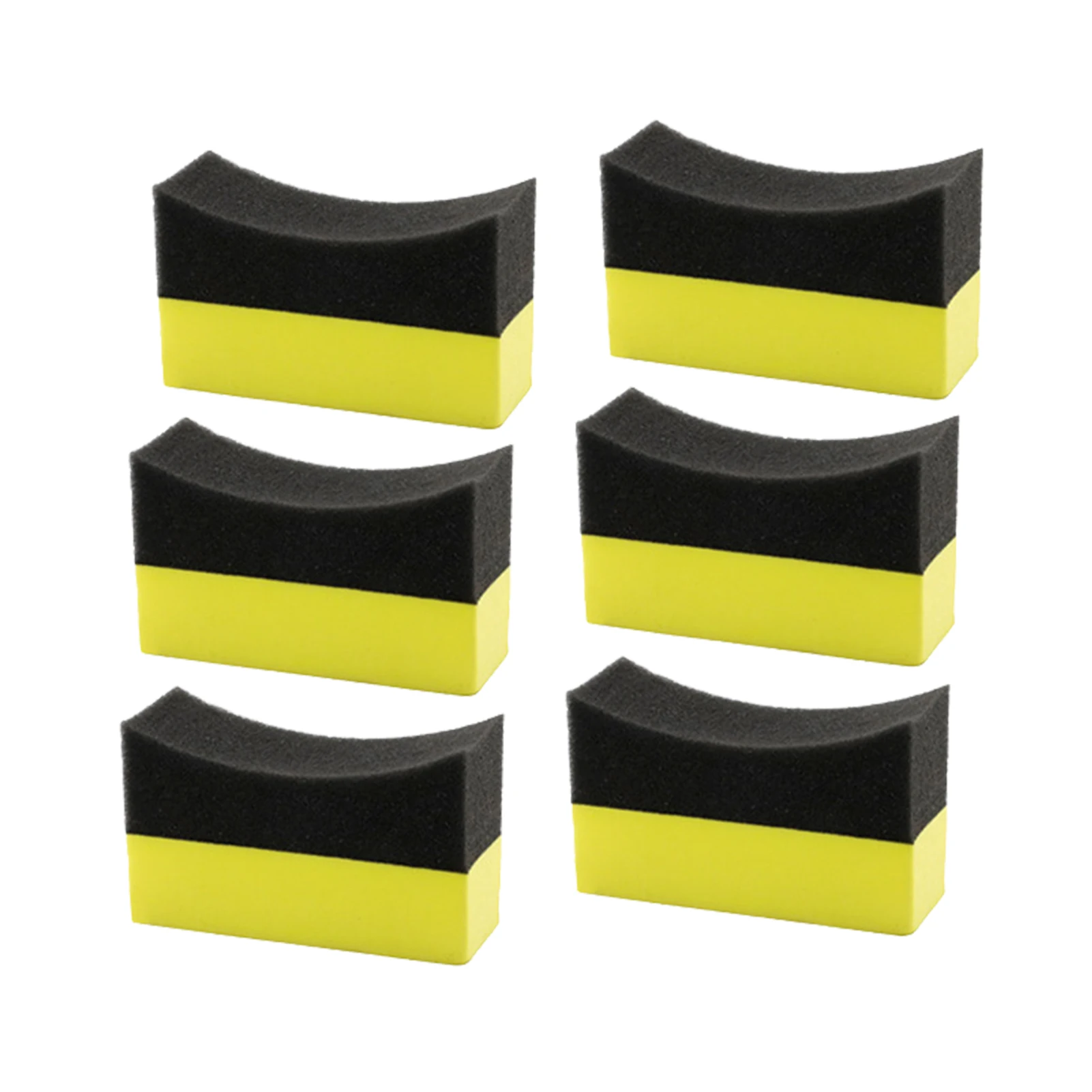 

Professional Tire Shine Applicator Washer Curved Foam Sponge Automotive Tyre Tire Dressing Applicator 5Pcs Car Foam Sponge Pad