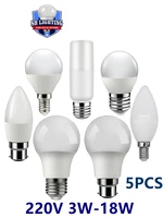 5pcs factory promotion led spotlight bulb t lamp 220v 3w 18w high lumen warm white light is suitable for kitchen study toilet
