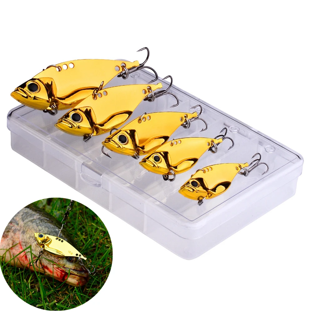 

5pcs/lot Metal Sequins Fishing Lures 5g 7g 10g 15g 20g Spinner Spoon Hard Bait Treble Hook for Pesca Bass Snakehead