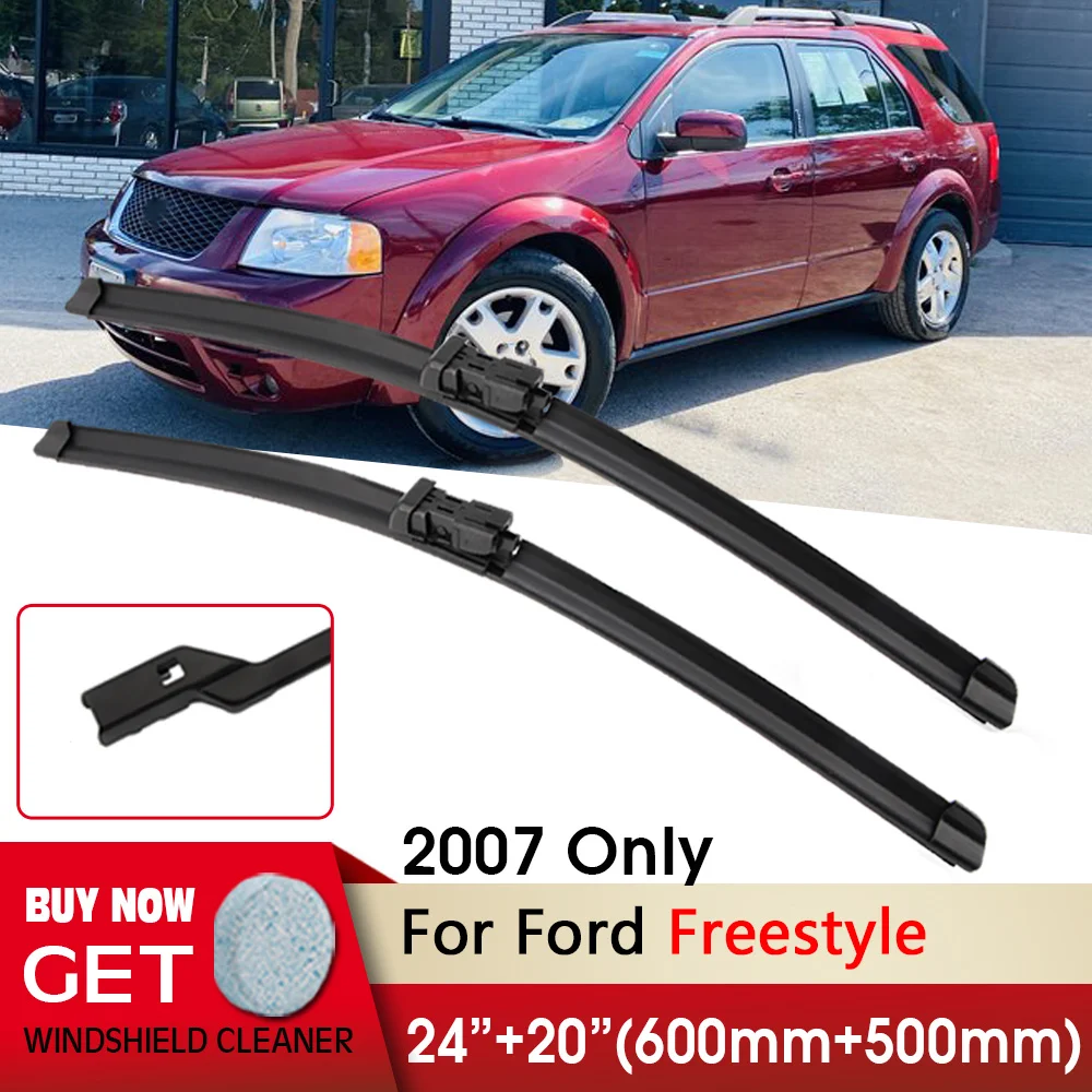 

Car Wiper Front Wiper Blades 24"+20" For Ford Freestyle 2007 Only Fit Push Button Arm Front Windscreen Wipers Auto Accessories