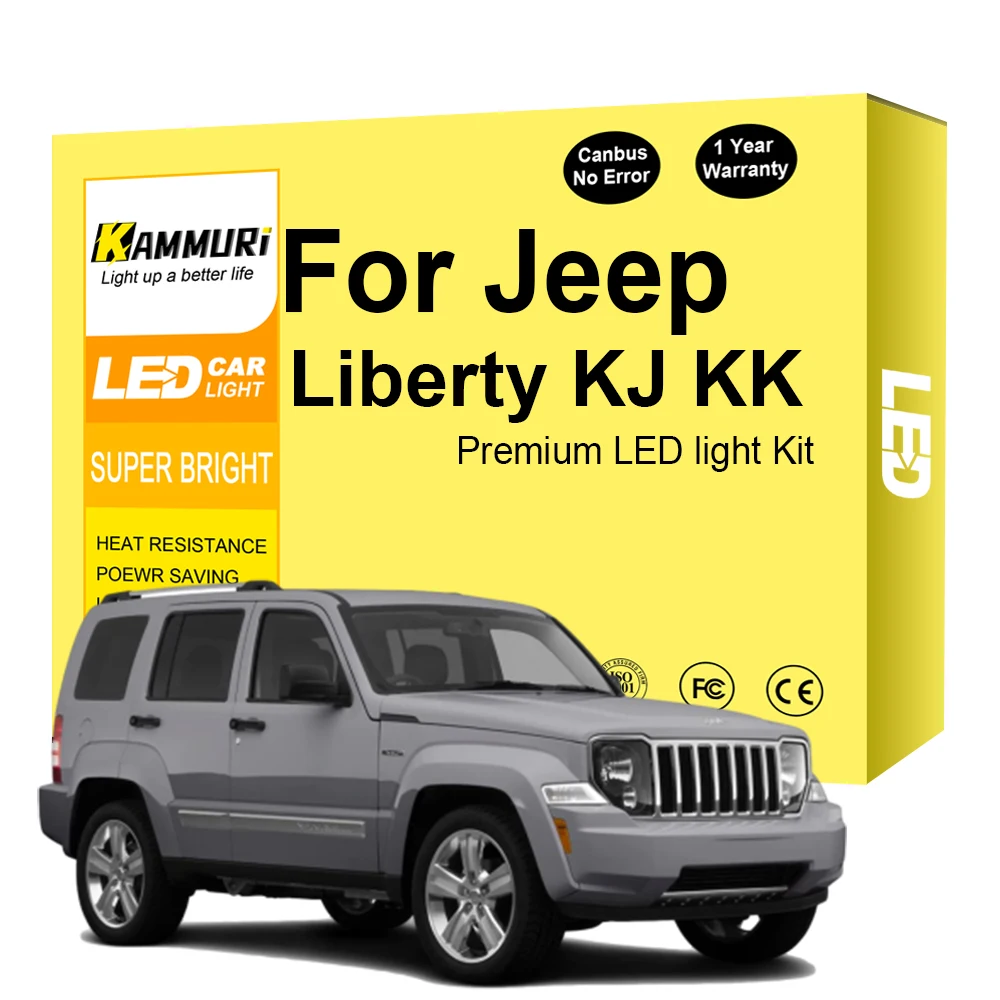 

11Pcs Car LED Interior Dome Map Trunk Light Canbus For Jeep Liberty KJ KK 2002 2003 2005 2006 2007 2008 2009 2010 2011 2012 2013