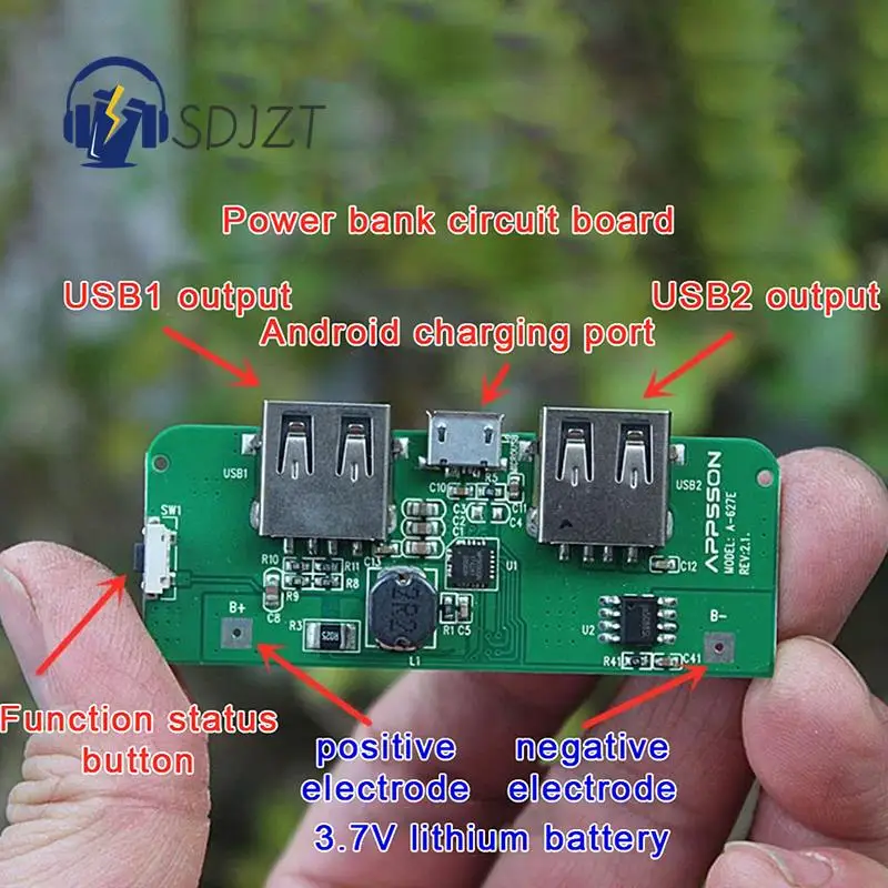 

Зарядное устройство с двумя USB-портами, 5 В, 18650 А