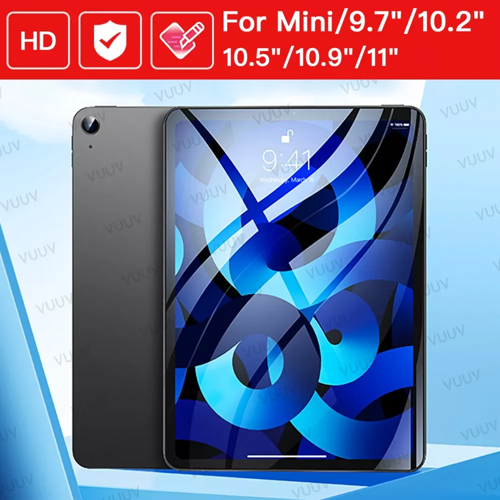 

Glass For iPad Pro 11 2021 2020 2018 Screen Protector For iPad 5th 6th 7th 8th 9th Mini 6 Air 5 4 3 2 Protection Film