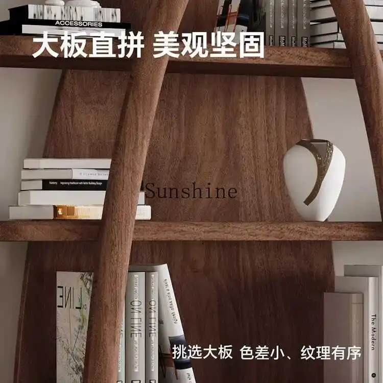 Полка из черного ореха в североамериканском стиле от пола до потолка витрина для