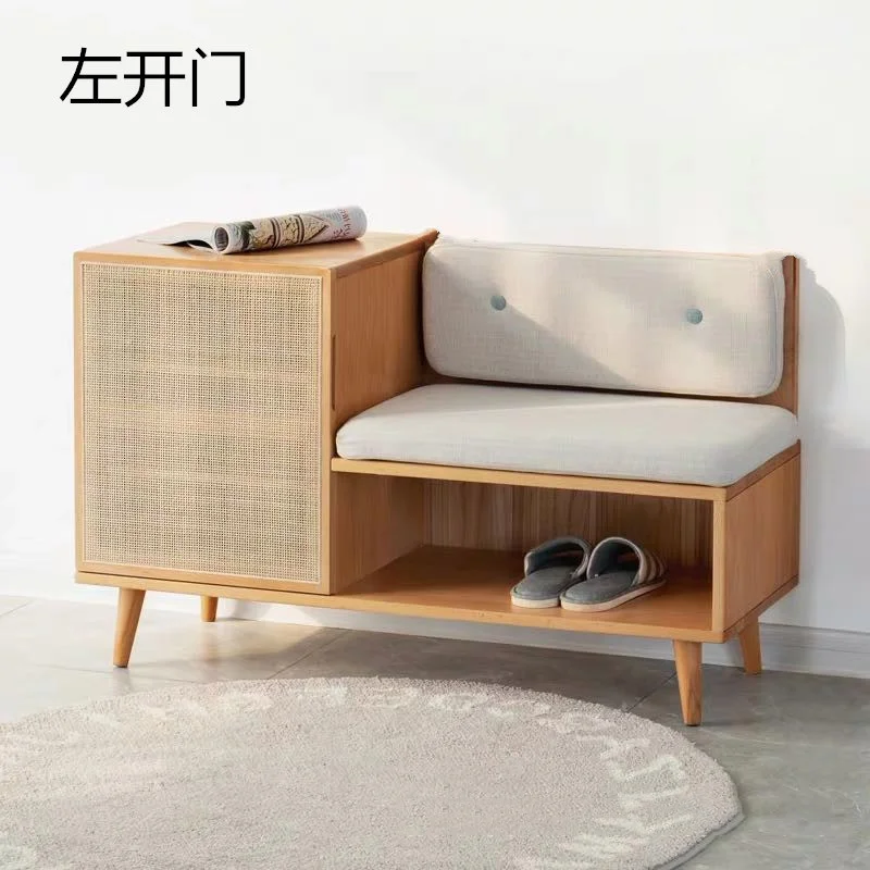 Фото Шкафы для обуви в японском стиле, большие вместительные шкафы для обуви из массива дерева в скандинавском стиле, современная модная мебель для дома Bei Schuhkartons YSXG №2