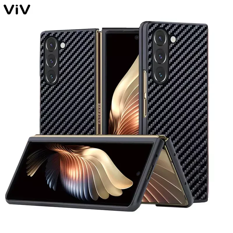 

Carbon Fibre Shockproof Slim Case for Samsung Galaxy Z Fold 4 Fold4 Non-Slip Full Body Protective Phone Case