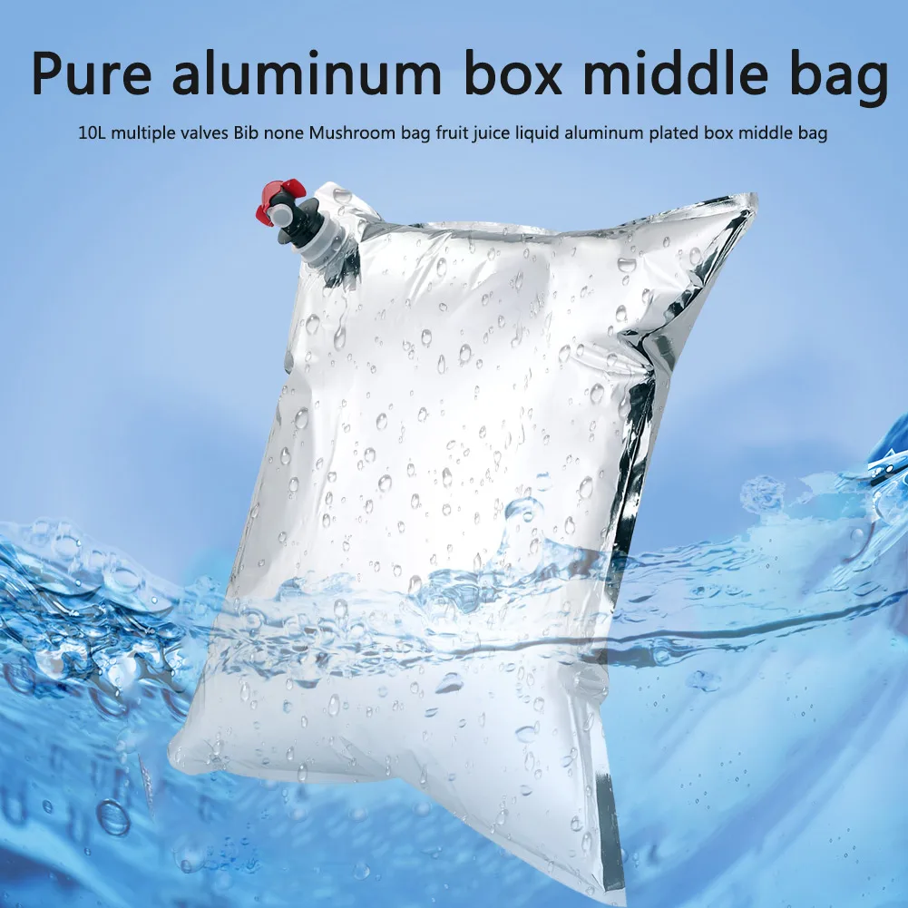 

10pcs 10L Aluminum Foil BIB Bag for Beer Wine Juice Storage Bags with Tap Wine Juice Liquid Holder Butterfly Tap Container