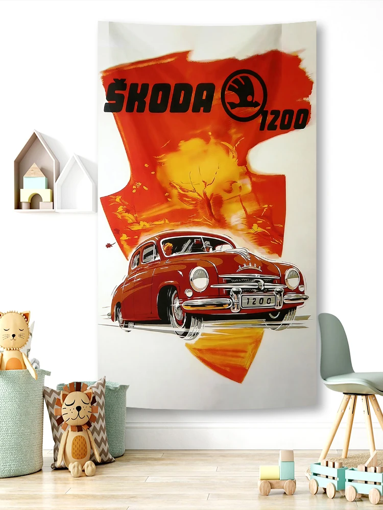 FLAGDOM Автомобильный флаг S-Skodas 90x150см