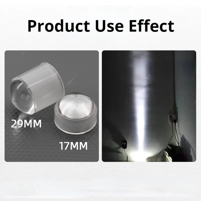 Фото 10 шт. 1W 3W 5W 3-градусные фокусирующие линзы для LED-модулей 3535 XPE XPG2 XHP50 XML5050 CREE, оптические линзы для точечных фонарей Semiled №2
