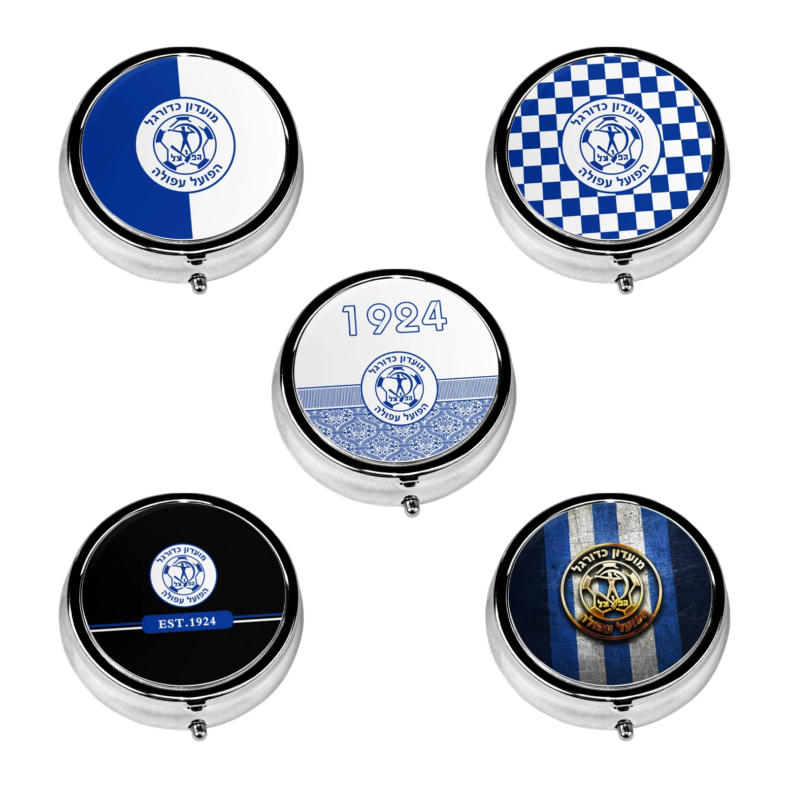 

Переносной дорожный контейнер для таблеток из Израиля Hapoel Afula Fc, чехол для лекарств, чехол для таблеток/витаминов/рыбьего масла