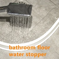 bathroom floor water stopper collapsible shower threshold bath home kitchen water dam retention wet separation door seal