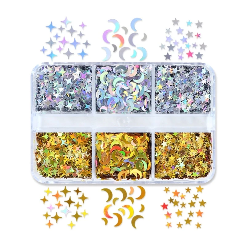 

Moon Filling Paper Material Resin Sequins Pigment DIY Pendant Crafts N0HE