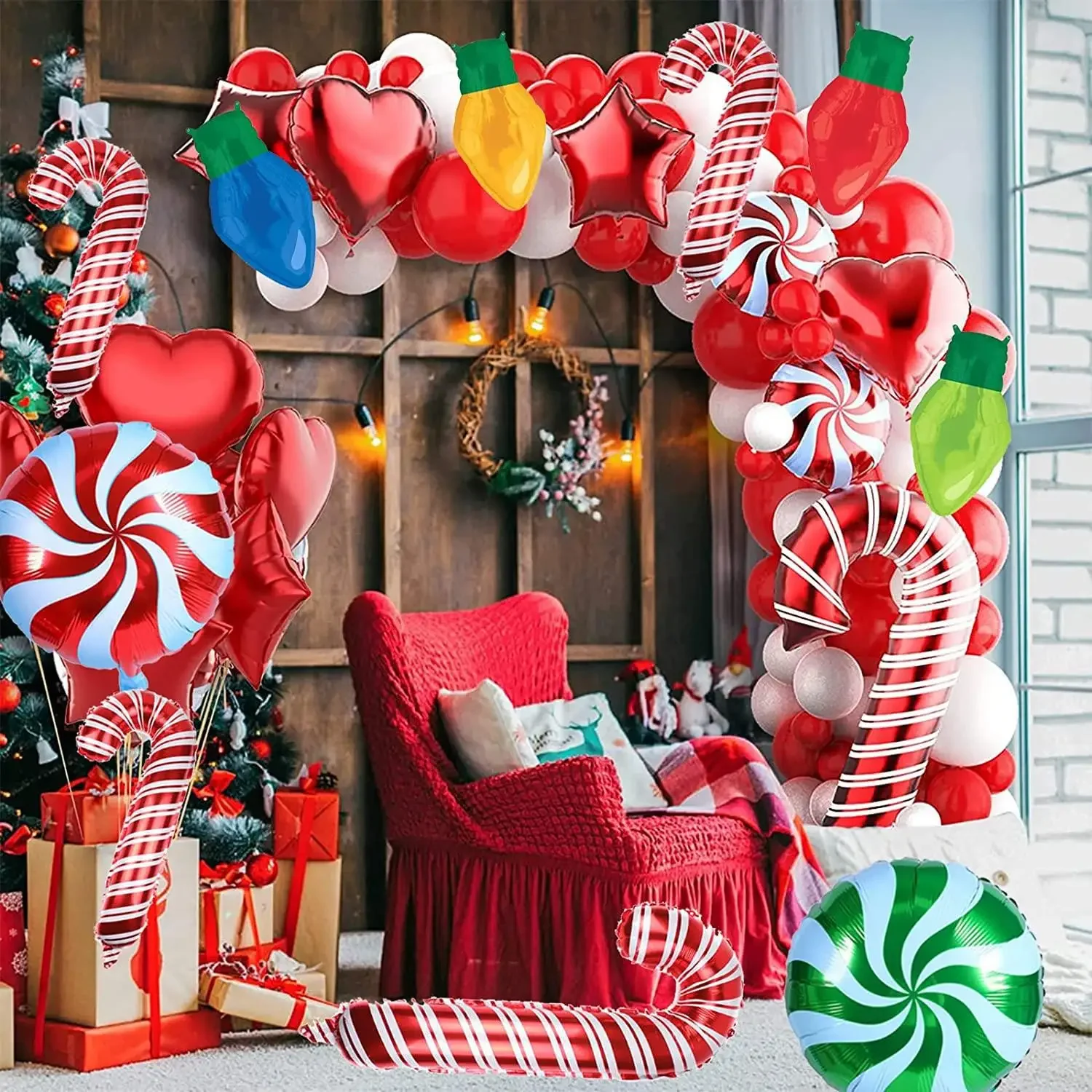 Рождественская алюминиевая пленка шар снеговик Подарочная коробка фотография