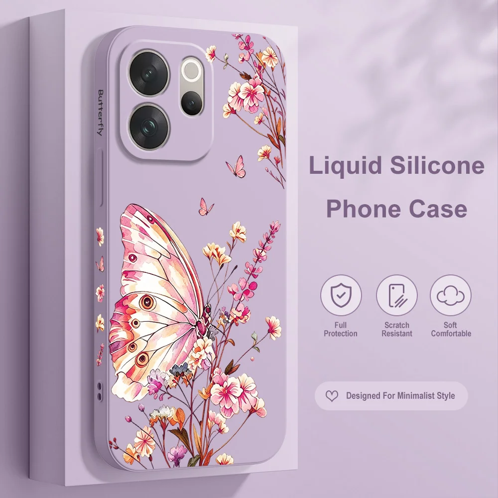 Фото Чехол для телефона Butterfly Sprig для Vivo V70 V70E V60 V60E V50 V50E V40 V40E V30 V30E V29 Lite V29E V27 V27E V25 V25E Pro №1