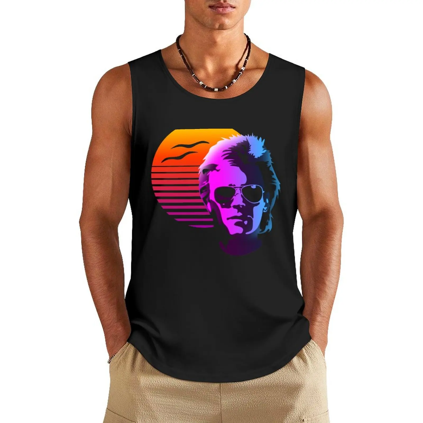 Майка с героями 80-mac [черная] Мужская хлопковая футболка футболки для мужчин без