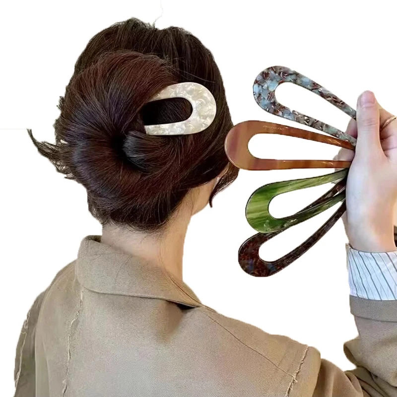 

Новая японская и Корейская U-образная шпилька для волос с уксусной кислотой, простая и универсальная шпилька для волос для девочек