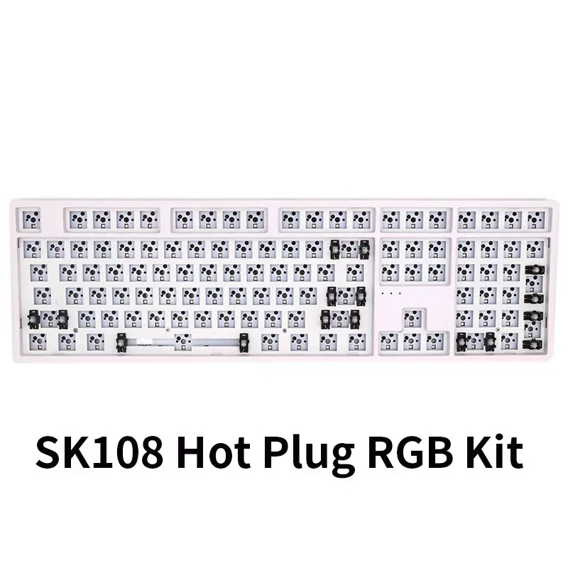 

Keypro Sk108 key Mechanical Keyboard kit 100% hot swappable switch lighting effects RGB switch led type c