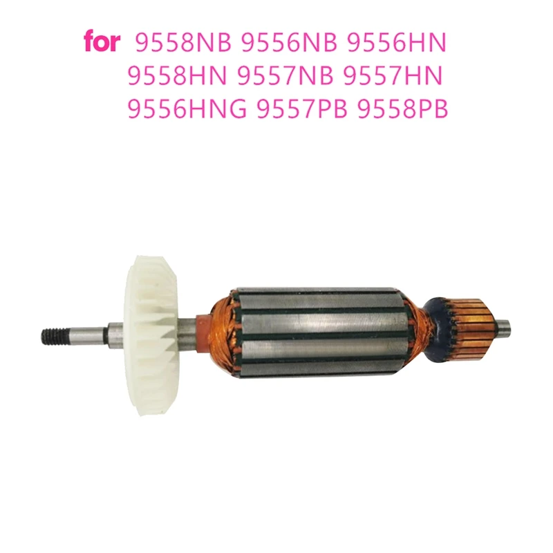 AC220-240V Якорный ротор для MAKITA 518870-8 510107-9 515613-9 9558NB 9556NB 9556HN 9558HN 9557NB 9557HN 9556HNG