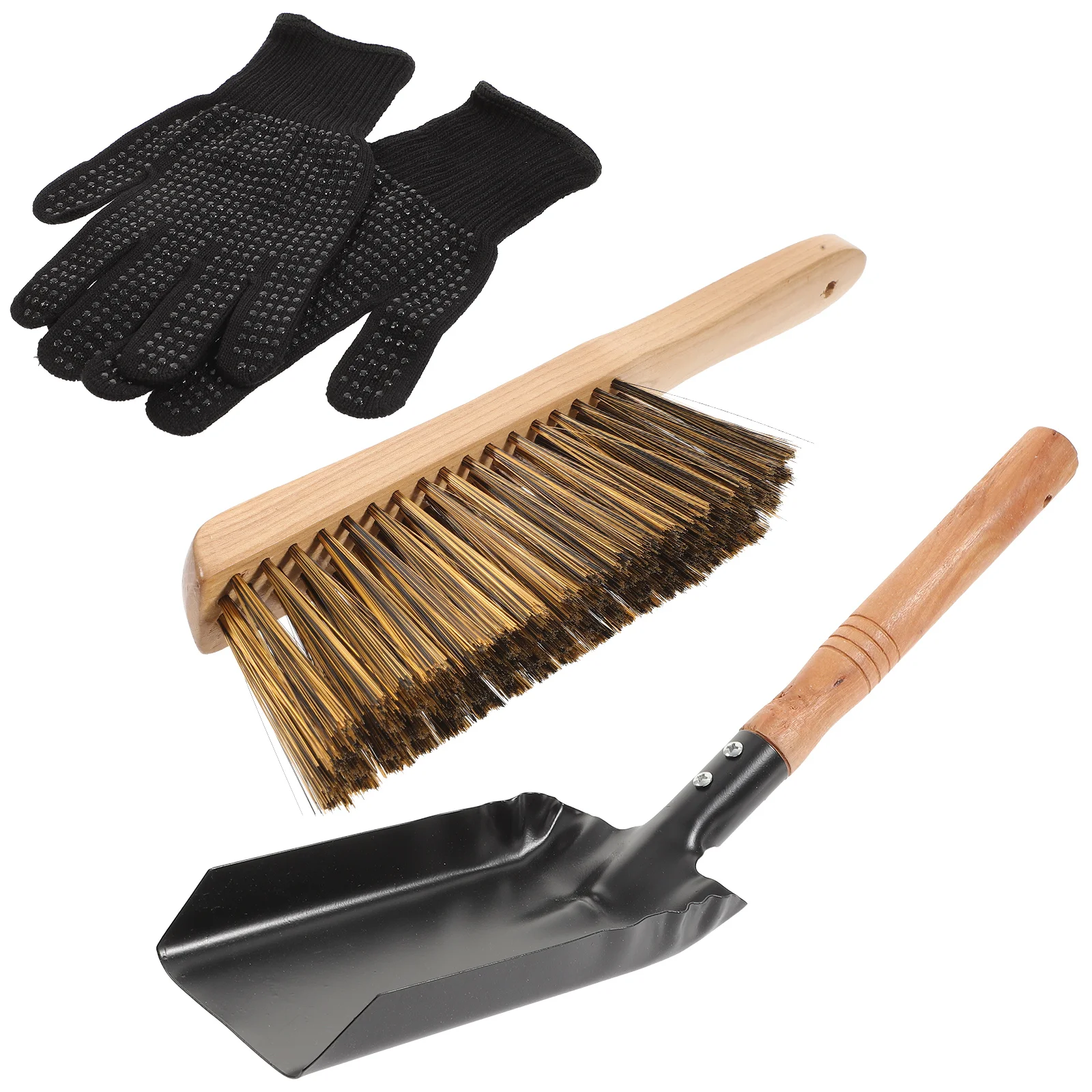 

Cleaning Fireplace Silicone Bbq Tools Iron Scoop Stove Coals Metal Multi-functional Wood Ash Coal-ash Work Home