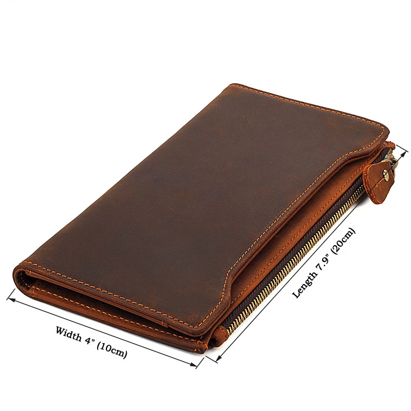 New Arrivals Master Mason Printing Men Long Wallets Zipper Large Capacity Genuine Leather Male Purse Clutch Bag BI1126