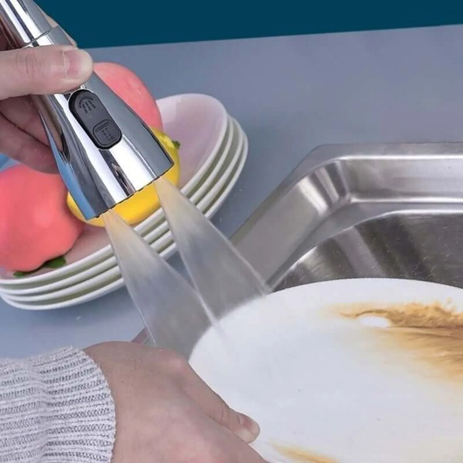 

Universal Pressure Tap Nozzle Kitchen Faucet Sprayer Head Replacement Pull Down Faucet Spray Head Adjustable Booster Faucet