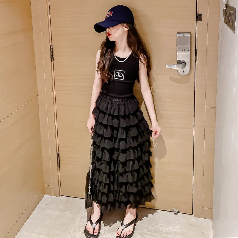 

Новинка, юбка-пачка для девочек-подростков, черные, белые пышные балетные юбки, детская юбка-пачка принцессы для танцев, Тюлевая Одежда для девочек