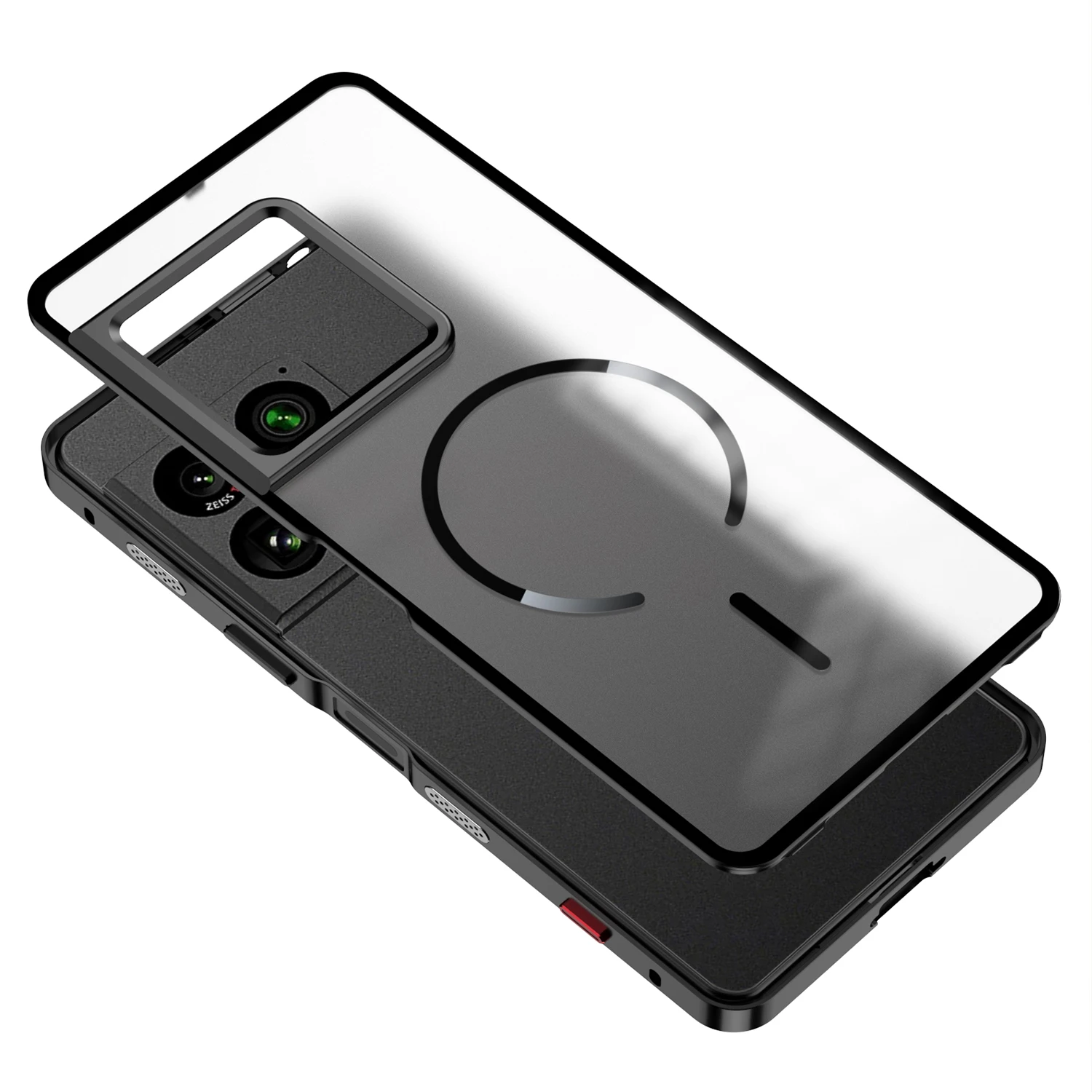 Фото Чехол из алюминиевого сплава для Sony Xperia 1 VIII с пружинной застежкой, разборка и сборка одним нажатием, независимые кнопки, жесткий металлический корпус №5