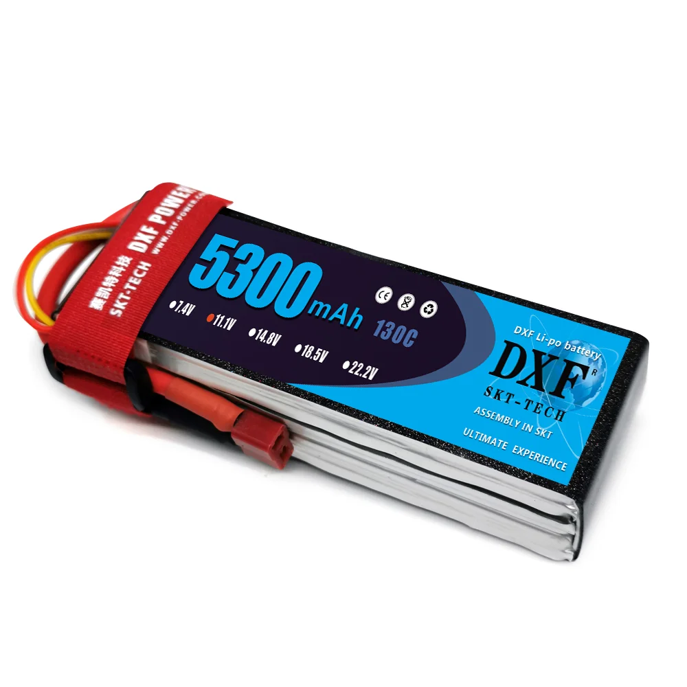 Фото Литиевая батарея DXF 5300 мАч 130C 11,1 В 3S, модель корабля, навигационная Модель A-cell №1