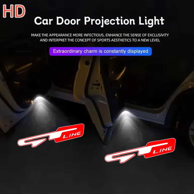 Фото Для Hyundai GT Line Palisade Bayon Tucson Inster NEXO Creta i30 i20 i10 Автомобильный светодиодный светильник приветствия лазерный проектор дверная лампа №2