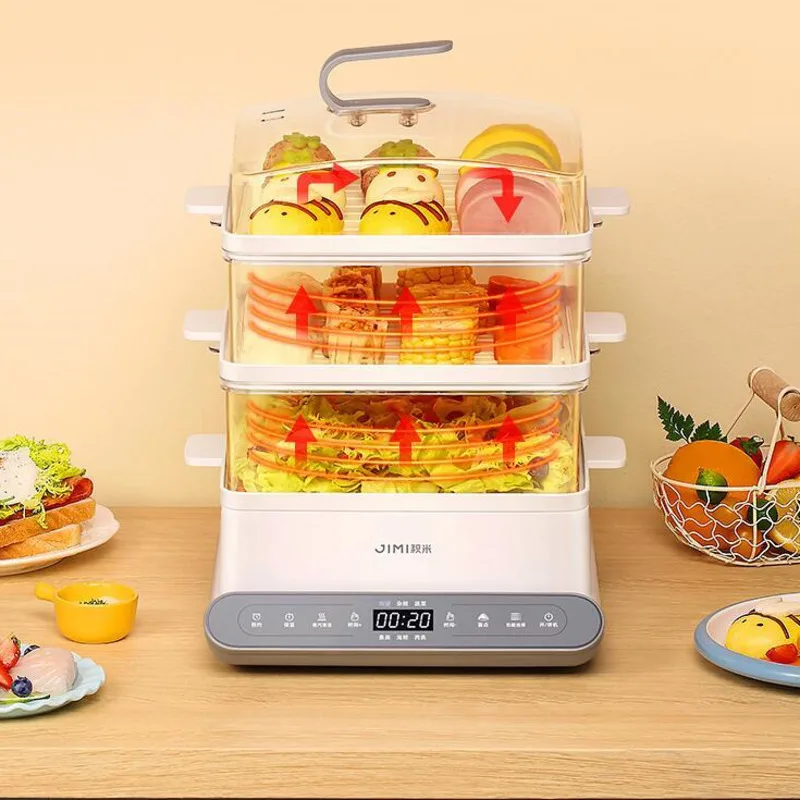 Transparent Visual Electric Steamer Multi-function 18L Large-capacity Steamer Cooker Automatic Power-off Steam Seafood Steamer