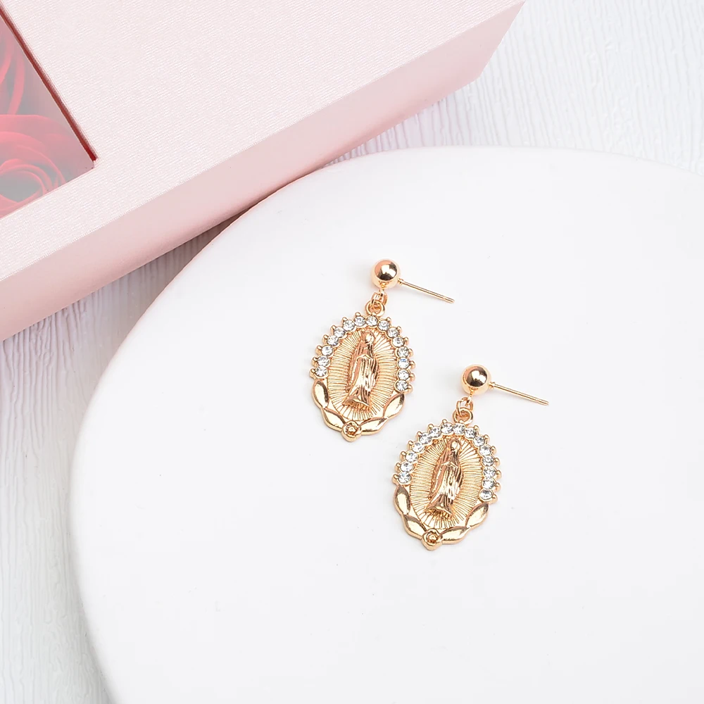3 шт./набор женские серьги-подвески с изображением Девы Марии