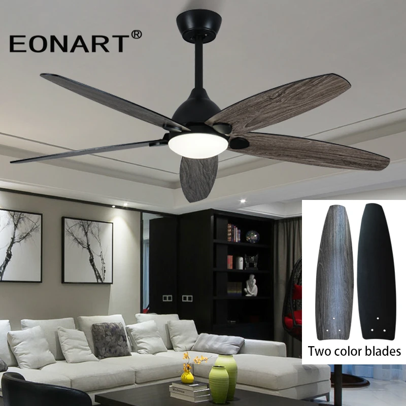 

52Inch Modern Led Ceiling Fan Lamp Roof Home Fans Indoor Decorate Plywood Blade Dc Ceiling Fan With Remote Control Ventilador