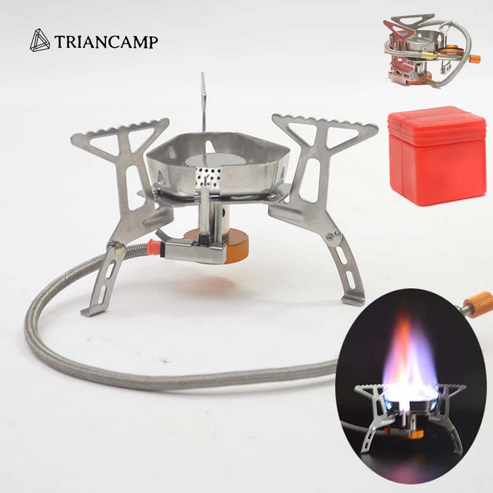 

Camping Burner Camping Wind Proof Gas Stove Outdoor Strong Fire Stove Heater Portable Folding Ultralight Picnic Cooker stove