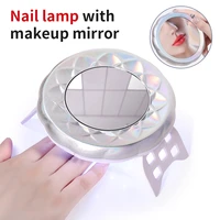 54w nail led lamp with makeup mirror high power uvled nail drying lamp quick drying portable nail art dryer manicure tool