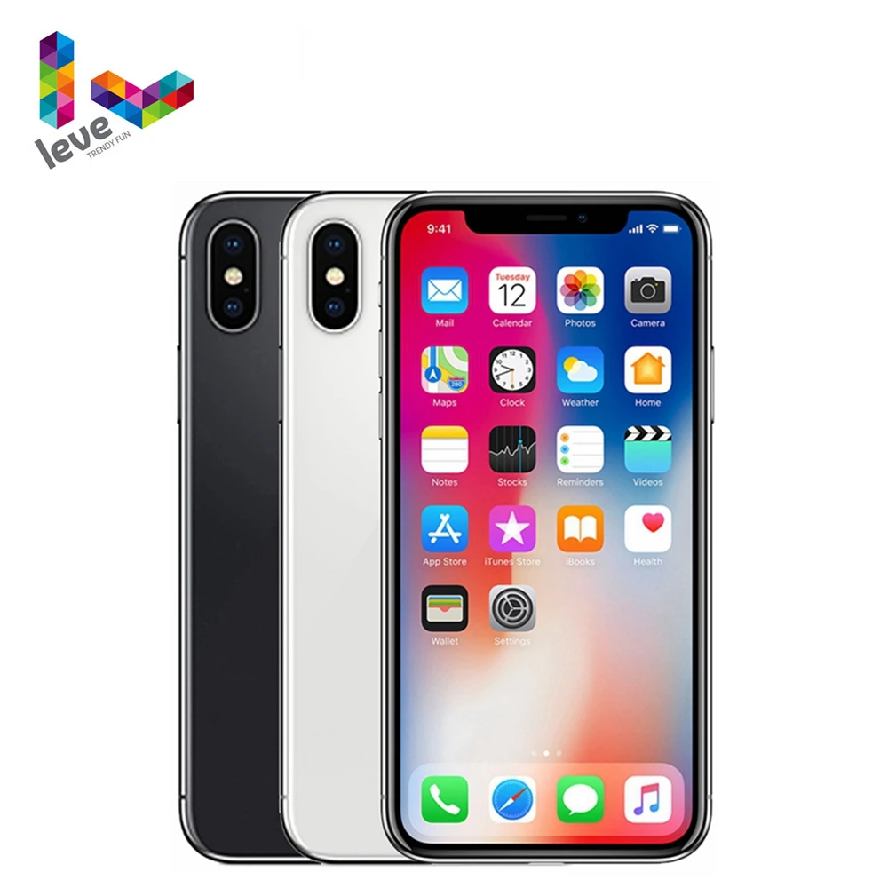 Apple iPhone X Original iOS Mobile Phone 64GB/256GB ROM 3GB RAM Hexa Core 5.8" 12MP Dual Back Camera Face ID Unlocked Cellphone