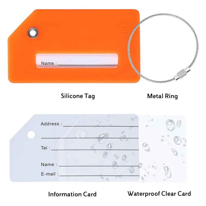 Силиконовые бирки для багажа чемодан сумка путешествий чемодана с именной