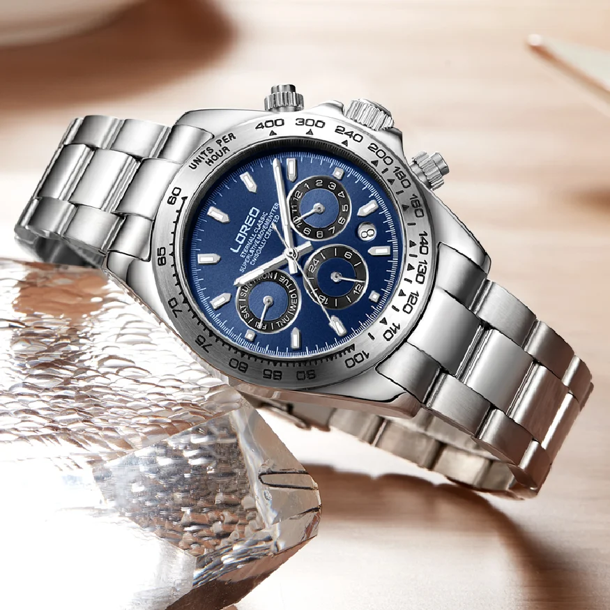 

LOREO Ceramic Bezel Men Watches Top Brand Luxury Sapphire Waterproof Automatic Mechanical Watch Mens Fashion Sport 316L Steel