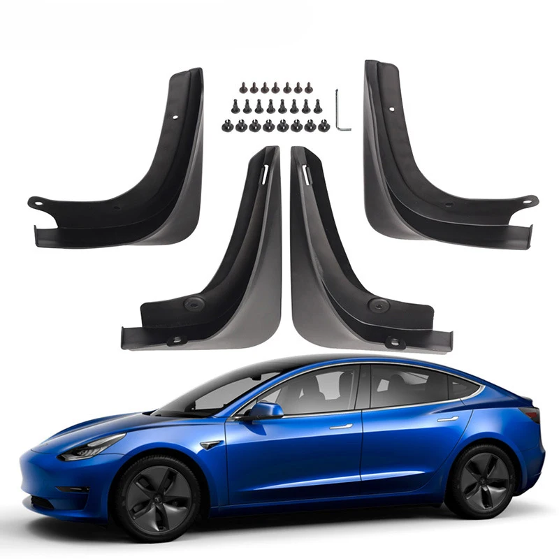 

4x for Tesla Model 3 2022 2020 2021 2019 2018 Front Rear Car Mudflaps Mudguards Splash Guards Mud Flap Fenders Auto Accessories
