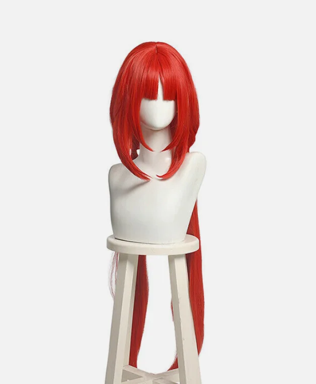 Genshin Impact Nilou Косплей Парик 90 см Длинные Оранжевые Аниме Красные Волосы Для