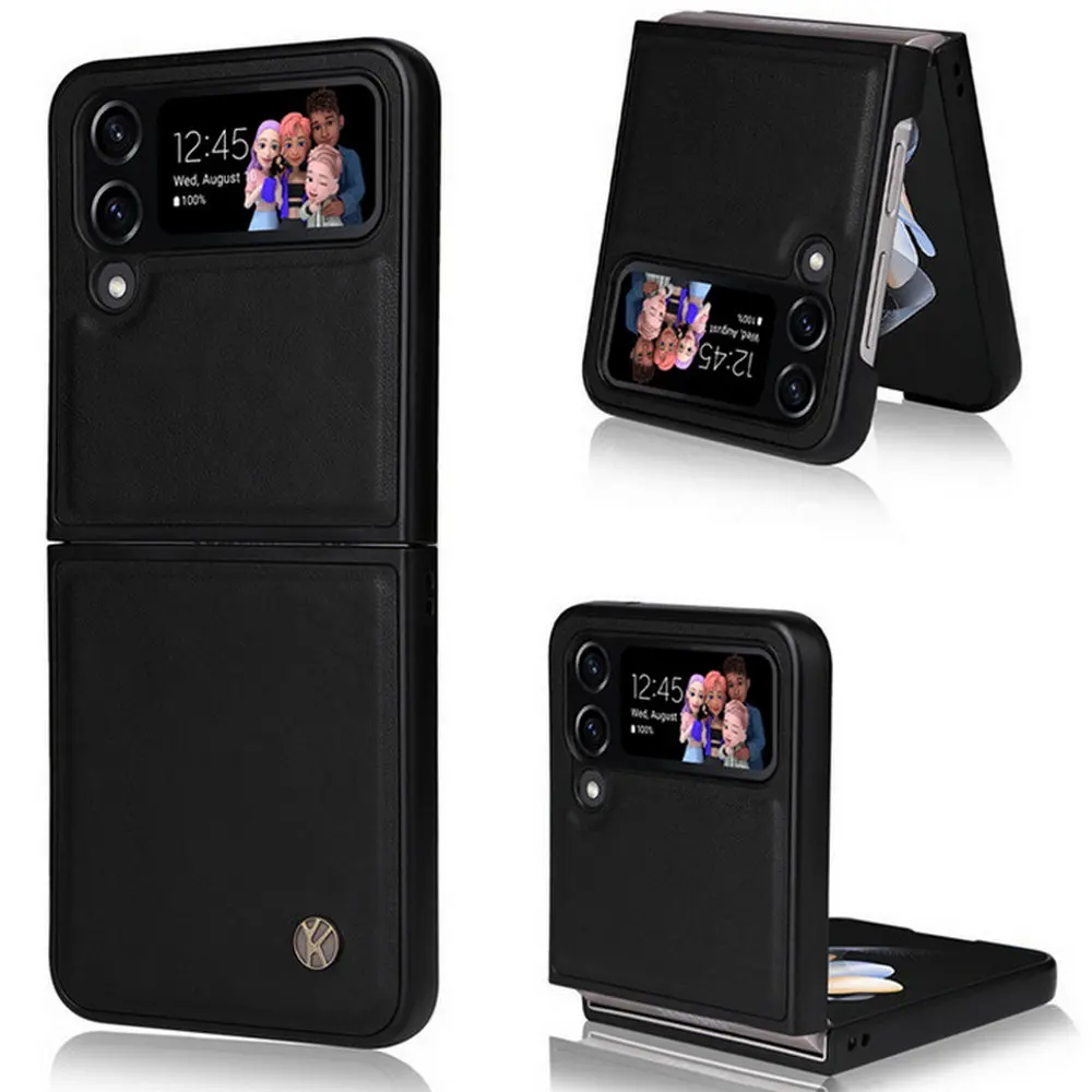 

Z Flip4 Flip 3 5G Shockproof Case For Samsung Galaxy Z Flip 4 Luxury Leather Back Protect Cover for Galaxy Z Flip 3 Flip4 Funda